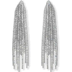 Chic Simulated Diamond Dangle Earrings - Hypoallergenic